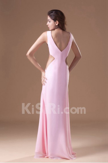 Chiffon Scoop Column Dress