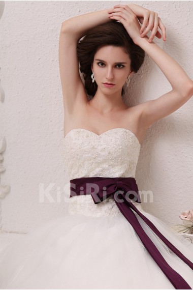 Tulle Sweetheart A-Line Dress with Embroidery