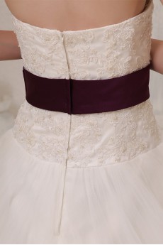 Tulle Sweetheart A-Line Dress with Embroidery