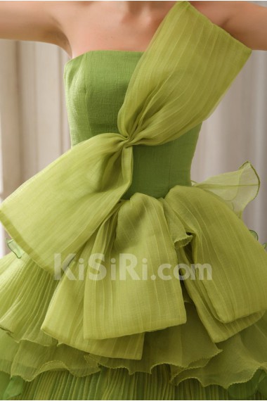 Organza Strapless A-Line Dress