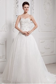 Yarn Sweetheart Ball Gown with Beaded