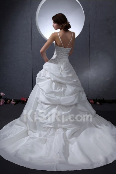 Taffeta V-Neckline Ball Gown