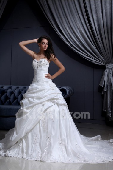 Taffeta Sweetheart Ball Gown with