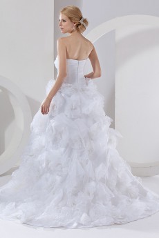 Satin and Organza Sweetheart Ball Gown