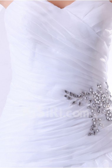 Organza Sweetheart Ball Gown with Embroidery and Ruffle