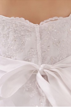 Organza and Lace Sweetheart Ball Gown