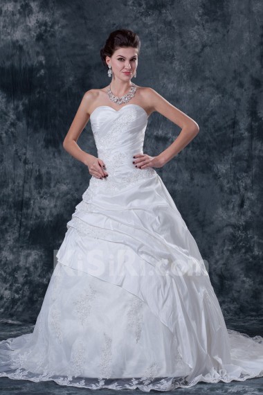 Satin and Taffeta Sweetheart Ball Gown