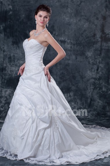 Satin and Taffeta Sweetheart Ball Gown