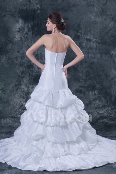 Taffeta and Satin Strapless Ball Gown