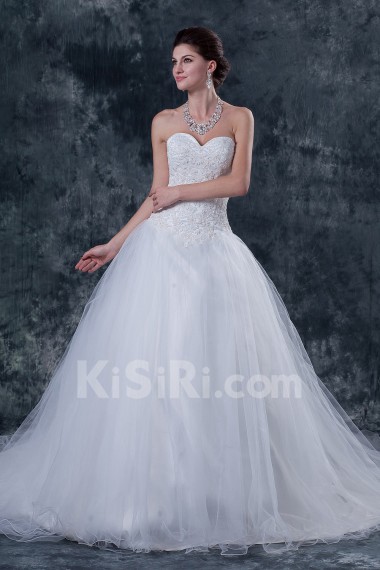 Tulle and Satin Sweetheart Ball Gown