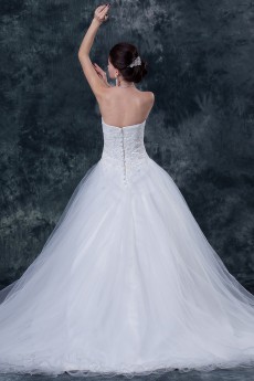 Tulle and Satin Sweetheart Ball Gown