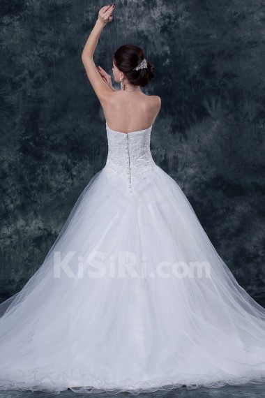 Tulle and Satin Sweetheart Ball Gown