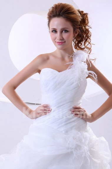 Organza One-Shoulder Ball Gown