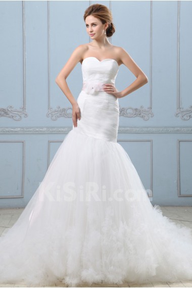 Satin and Tulle Sweetheart Mermaid Dress