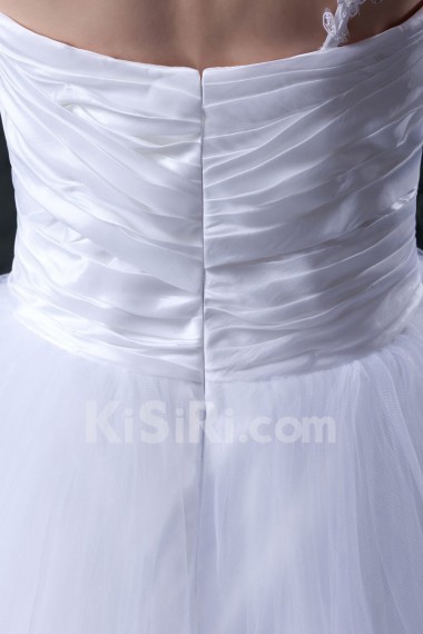 Organza One-Shoulder Ankle-Length Ball Gown