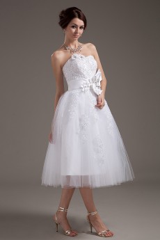 Tulle Strapless Short A-Line Dress