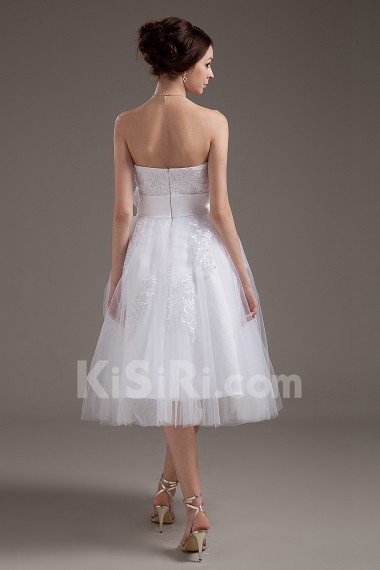 Tulle Strapless Short A-Line Dress