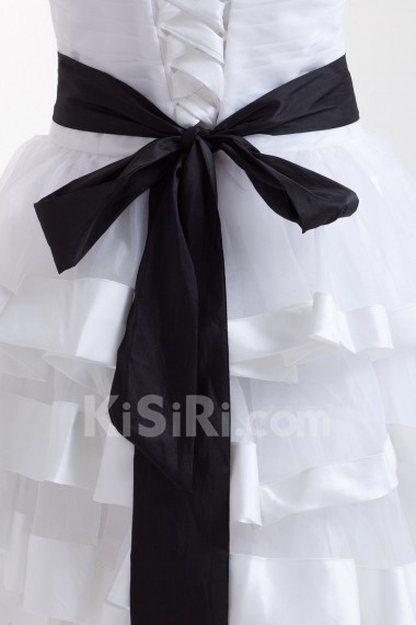 Satin and Taffeta Strapless Short A-line Dresss