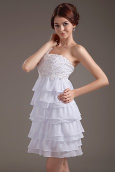 Chiffon One-Shoulder Short Dress