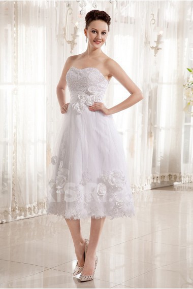 Tulle and Charmeuse Sweetheart Short A-line Dress