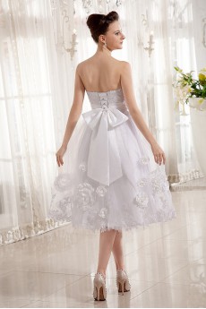 Tulle and Charmeuse Sweetheart Short A-line Dress