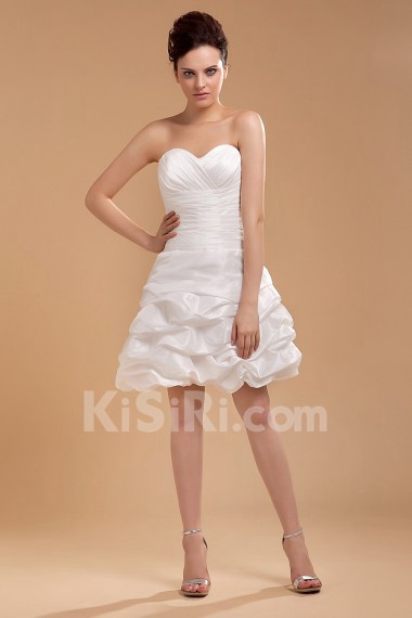 Taffeta Sweetheart Short A-line Dress with Ruffle