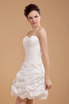 Taffeta Sweetheart Short A-line Dress with Ruffle