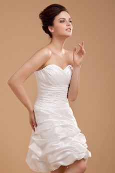 Taffeta Sweetheart Short A-line Dress with Ruffle