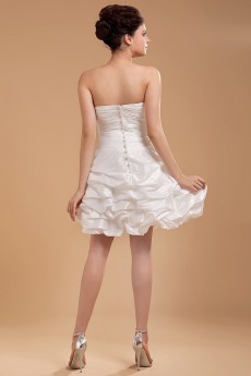 Taffeta Sweetheart Short A-line Dress with Ruffle