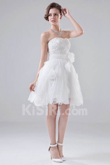 Organza Sweetheart Short A-line Dress