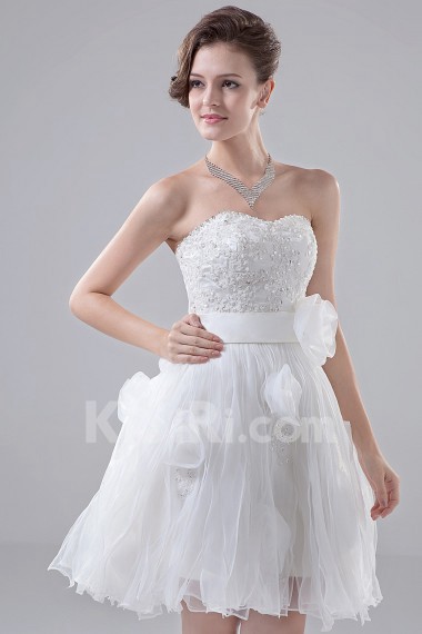 Organza Sweetheart Short A-line Dress