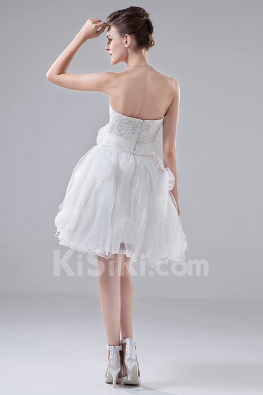 Organza Sweetheart Short A-line Dress