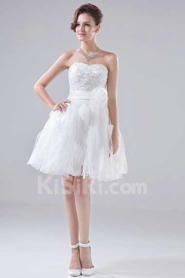 Organza Sweetheart Short A-line Dress