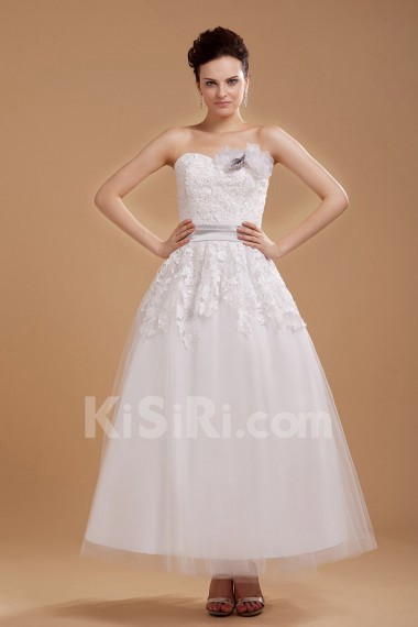 Tulle Sweetheart Ankle-Length A-line Dress