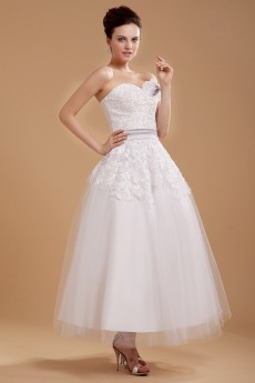 Tulle Sweetheart Ankle-Length A-line Dress