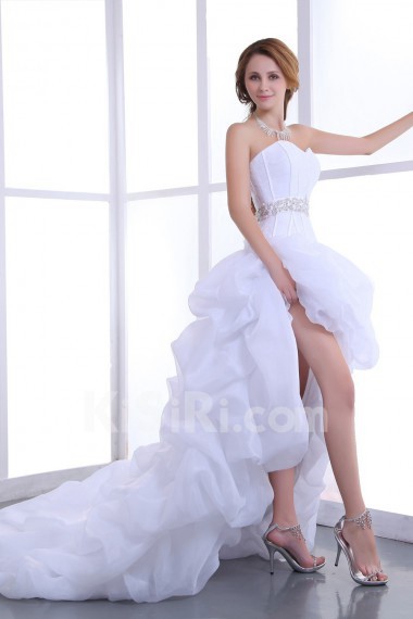 Taffeta Sweetheart Ball Gown with Beaded and Ruffle