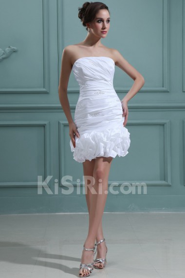 Taffeta Strapless Short Dress