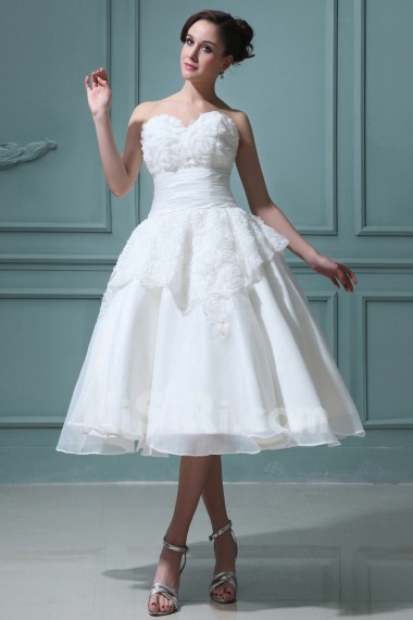 Organza Sweetheart Short Ball Gown