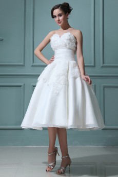 Organza Sweetheart Short Ball Gown