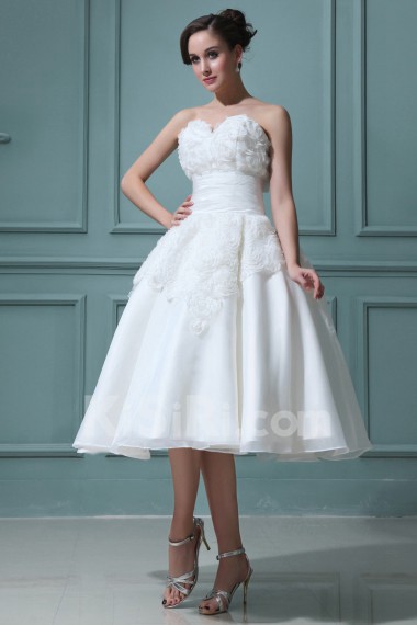 Organza Sweetheart Short Ball Gown