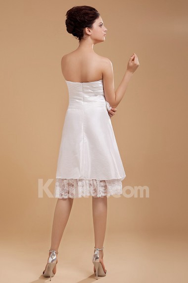 Taffeta Sweetheart Short A-line Dress with Ruffle