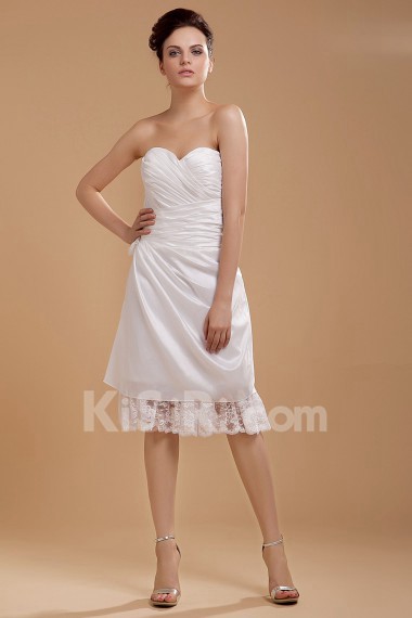 Taffeta Sweetheart Short A-line Dress with Ruffle