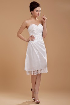 Taffeta Sweetheart Short A-line Dress with Ruffle