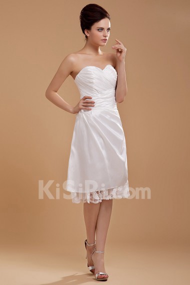 Taffeta Sweetheart Short A-line Dress with Ruffle