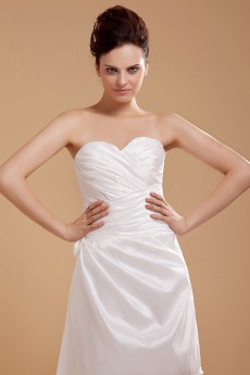 Taffeta Sweetheart Short A-line Dress with Ruffle