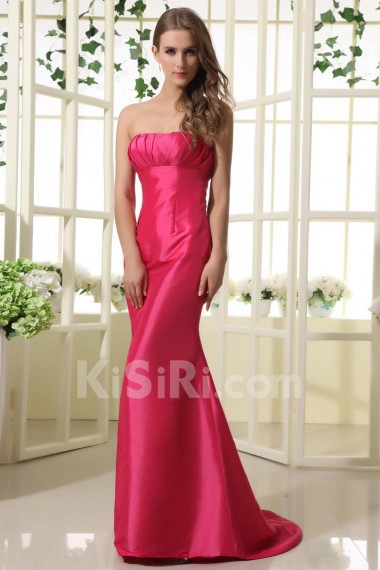 Taffeta Scoop Neckline Sheath Dress