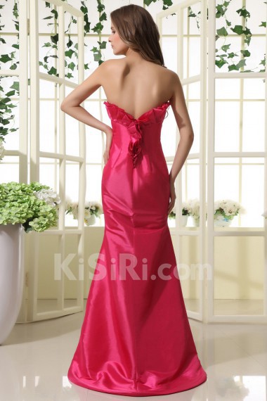 Taffeta Scoop Neckline Sheath Dress with 