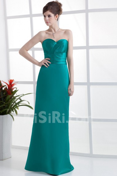 Charmeuse Sweetheart Floor Length A-line Dress with Ruffle