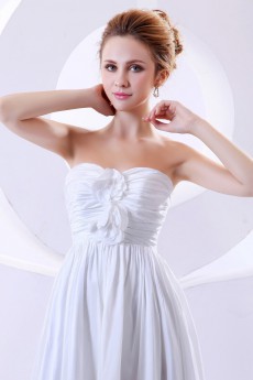 Chiffon Strapless Floor Length Empire Dress