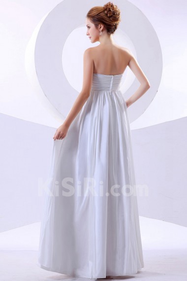 Chiffon Strapless Floor Length Empire Dress